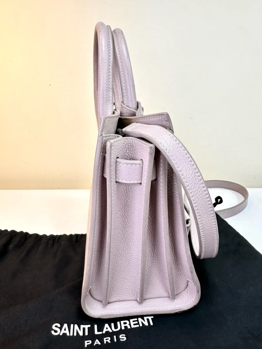 Saint Laurent Sac de Jour Baby Bag Rose Pink removable crossbody strap COA - Picture 6 of 13